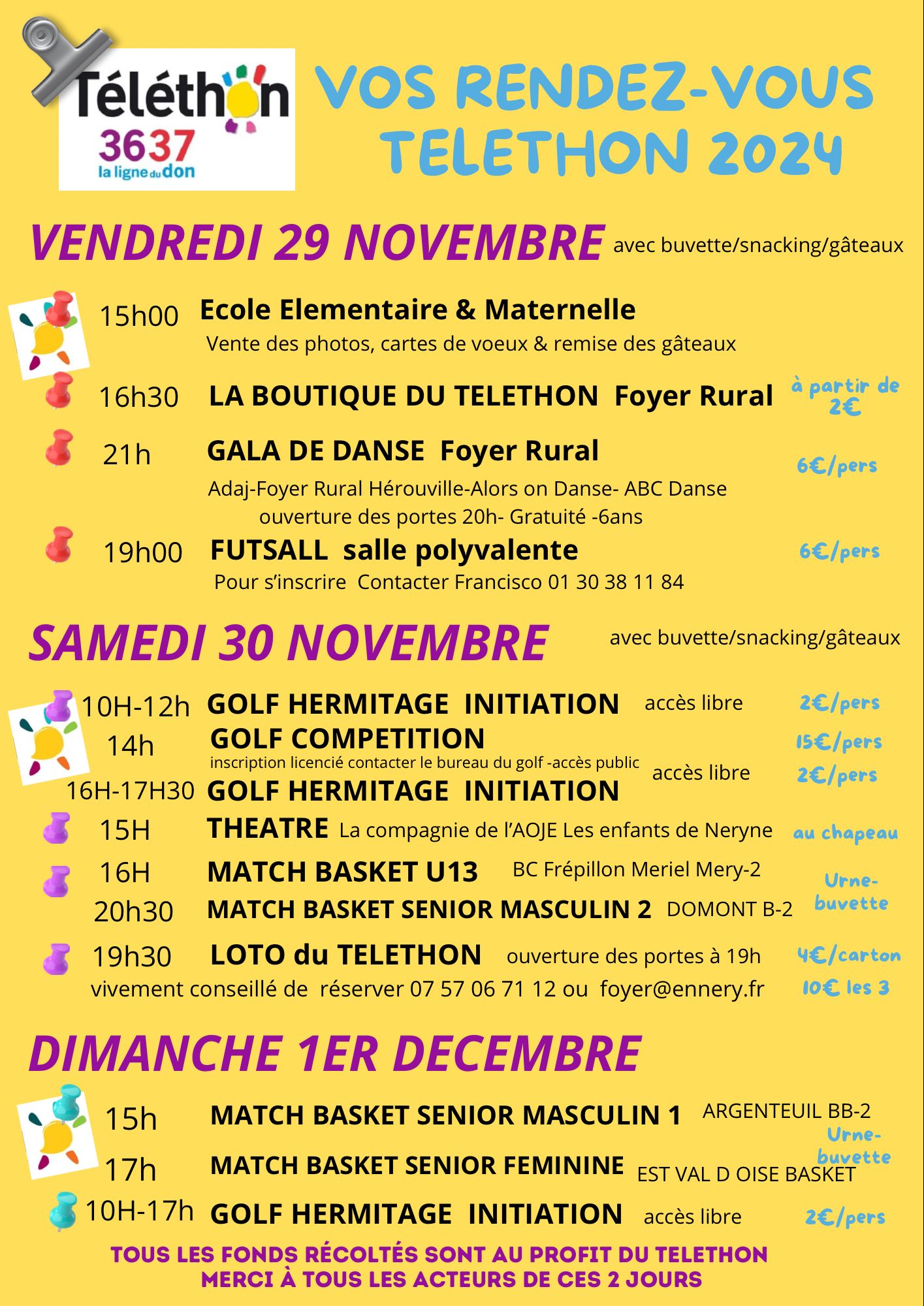 Programme du Téléthon 2024