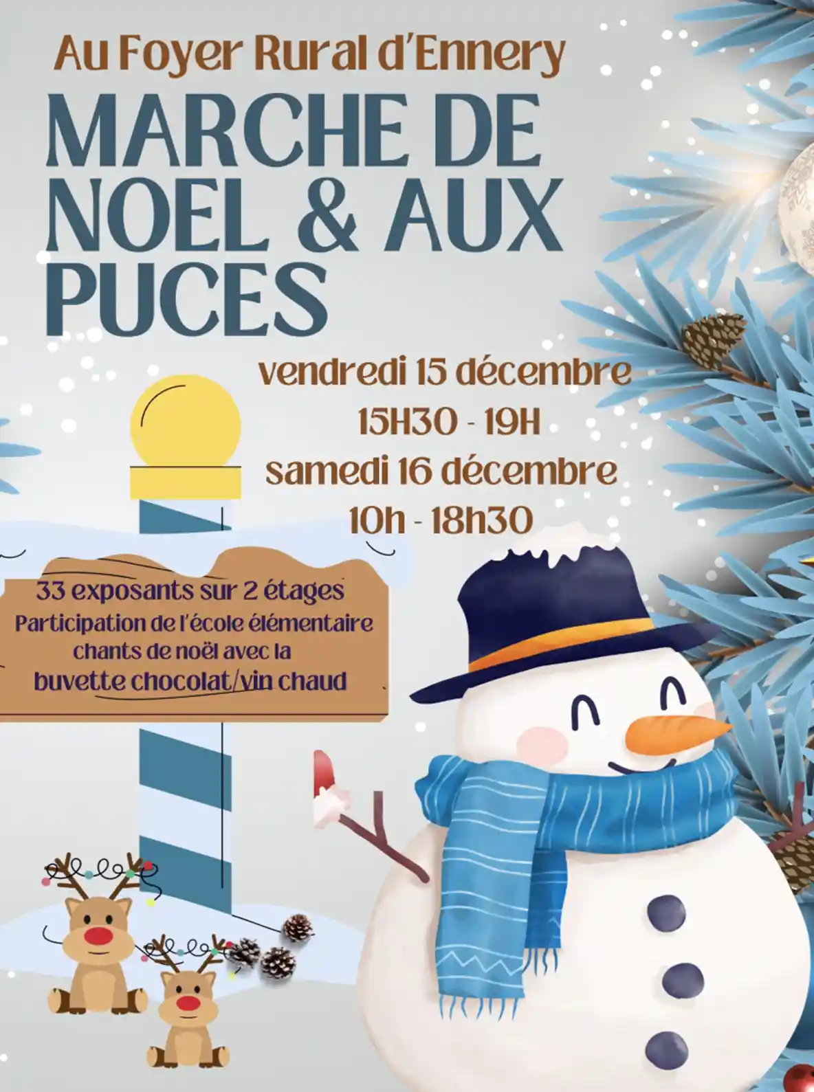 Foyer Rural - Affiche Marché de Noël